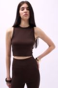 Yüzücü Yaka Crop Bluz resmi