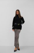 Oversize Balıkçı Yaka Triko Tunik resmi