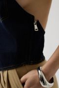 Asimetrik Denim Yelek resmi