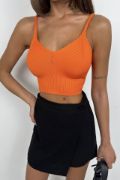 V Yaka Crop Bluz resmi
