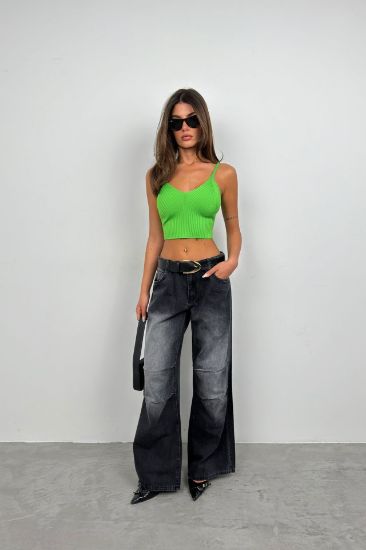 V Yaka Crop Bluz resmi