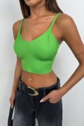 V Yaka Crop Bluz resmi