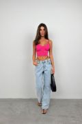 V Yaka Crop Bluz resmi