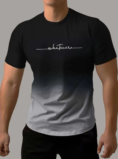 Erkek Kısa Kollu Bisiklet Yaka Baskılı Süprem T-shirt resmi
