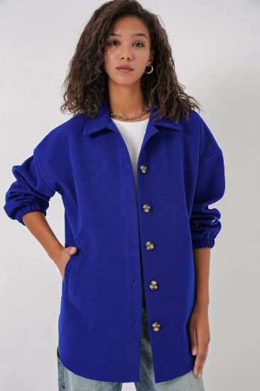 0674 Cepli Oversize Gömlek - Saks resmi