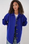 0674 Cepli Oversize Gömlek - Saks resmi