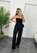 Kadın Sandy Kumaş Starplez Bluz Ve Palazzo Pantolon Ikili Takım resmi