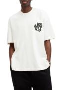 Erkek Baskılı Oversize T-shirt - Beyaz resmi
