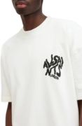 Erkek Baskılı Oversize T-shirt - Beyaz resmi