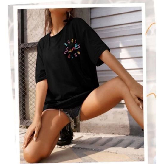 Baskılı T-shirt - Siyah resmi