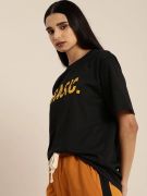 Baskılı T-shirt - Siyah resmi