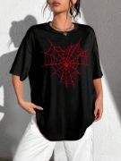 Baskılı T-shirt - Siyah resmi