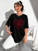 Baskılı T-shirt - Siyah resmi