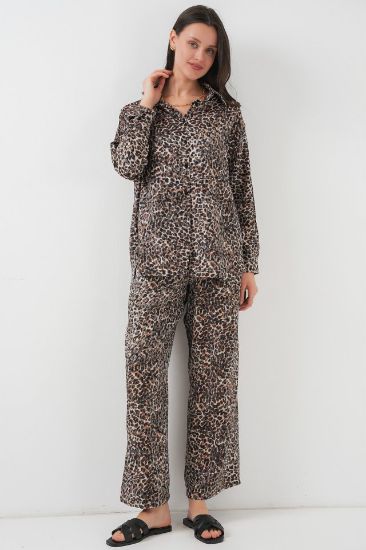 6699 Leopar Desenli Alt Üst Takım - C. Kahverengi resmi