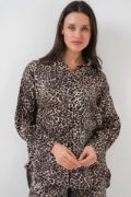 6699 Leopar Desenli Alt Üst Takım - C. Kahverengi resmi
