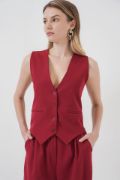 6709 Yelek Pantolon İkili Takım - Bordo resmi