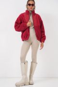 5194 Peluş Mont Ceket - A.Bordo resmi