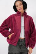 5194 Peluş Mont Ceket - Mürdüm resmi