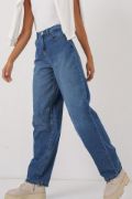 6689 Yüksek Bel Baggy Kot Pantolon - Lacivert resmi