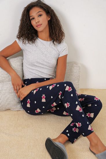 4323 Desenli Pijama Altı - L. Lacivert resmi