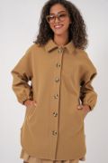 0674 Cepli Oversize Gömlek - Hardal resmi