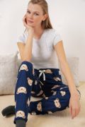 4323 Desenli Pijama Altı - F.Lacivert resmi
