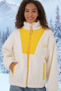 5194 Peluş Mont Ceket - Sarı resmi
