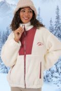5194 Peluş Mont Ceket - Kiremit resmi