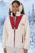 5194 Peluş Mont Ceket - Bordo resmi