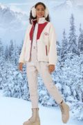 5194 Peluş Mont Ceket - Bordo resmi