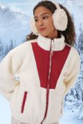 5194 Peluş Mont Ceket - Bordo resmi