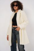 9148 Oversize Peluş Kaban - Ekru resmi