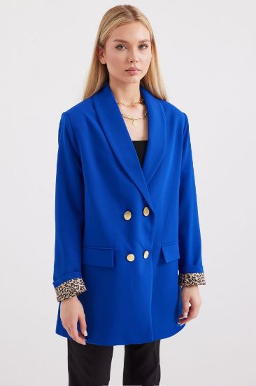 0704 Düğme Detaylı Blazer Ceket - Saks resmi