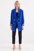 0704 Düğme Detaylı Blazer Ceket - Saks resmi