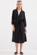 5835 Yırtmaçlı Yazlık Kimono - Siyah resmi