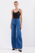 918 İp Askılı Crop Top - Siyah resmi