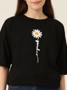 Baskılı T-shirt - Siyah resmi