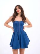 6807 KOT ELBİSE-MAVİ resmi