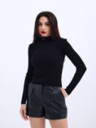 42251 TRİKO BALIKÇI FİTİLLİ KAZAK-SİYAH-EKRU resmi
