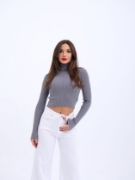 42231 TRİKO BALIKÇI KAZAK-GRİ resmi