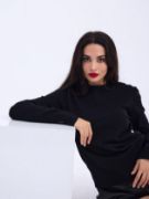 4217 TRİKO BASİC KAZAK-SİYAH resmi
