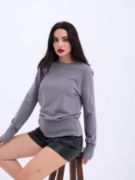 4217 TRİKO BASİC KAZAK-GRİ resmi