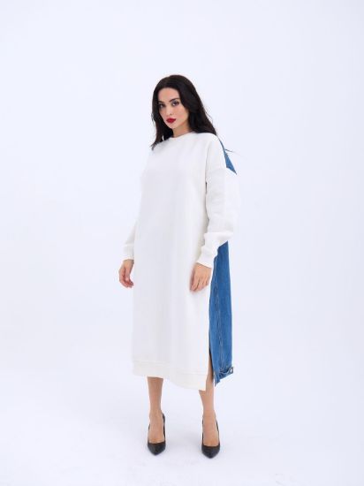 7194 UZUN SWEAT-EKRU resmi