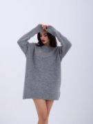 43221 TRİKO ARKA V SALAŞ KAZAK-GRİ resmi