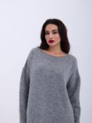 43221 TRİKO ARKA V SALAŞ KAZAK-GRİ resmi