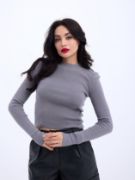 42201 TRİKO BASİC KAZAK-GRİ resmi
