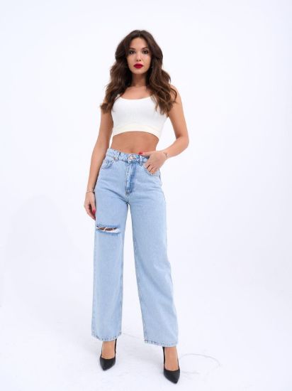 6491 DENİM WIDE LEG-AÇIK MAVİ resmi