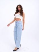 6491 DENİM WIDE LEG-AÇIK MAVİ resmi