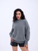 42331 TRİKO SIFIR YAKA SALAŞ KAZAK-GRİ resmi