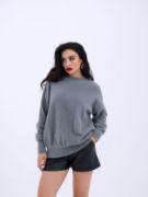 42331 TRİKO SIFIR YAKA SALAŞ KAZAK-GRİ resmi